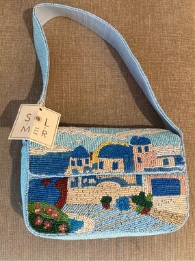 NEW Sol and Mer Santorini Greece Beaded Bag